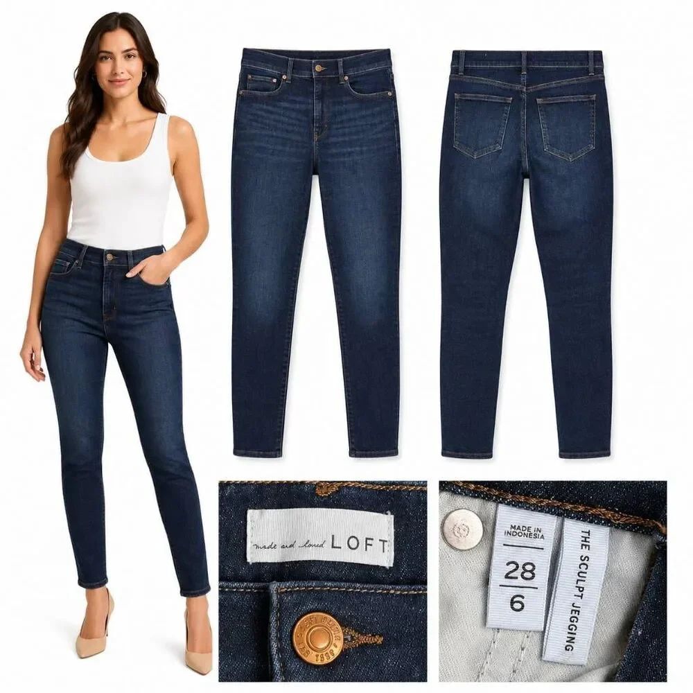 LOFT Sculpt Jegging Women’s 6/28 Dark Wash